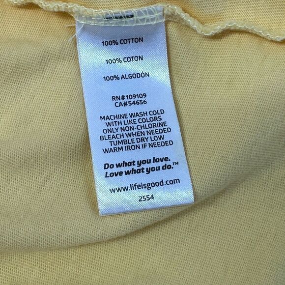 LIFE IS GOOD Bundle of 2 Gray & Yellow Short Sleeve T-Shirts Sz M - Picture 14 of 14